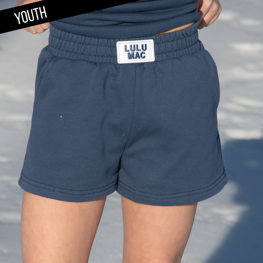 KD-SH-1001 KID TERRY CLOTH SHORTS -NAVY