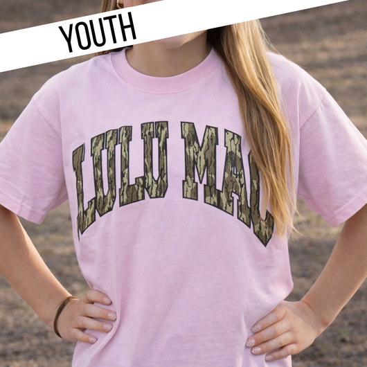 KD-MO-1000 Blossom Youth Comfort Colors Mossy Oak Tee