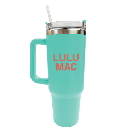 SC-4412-LM Morgan Tumbler Mint with Coral Logo
