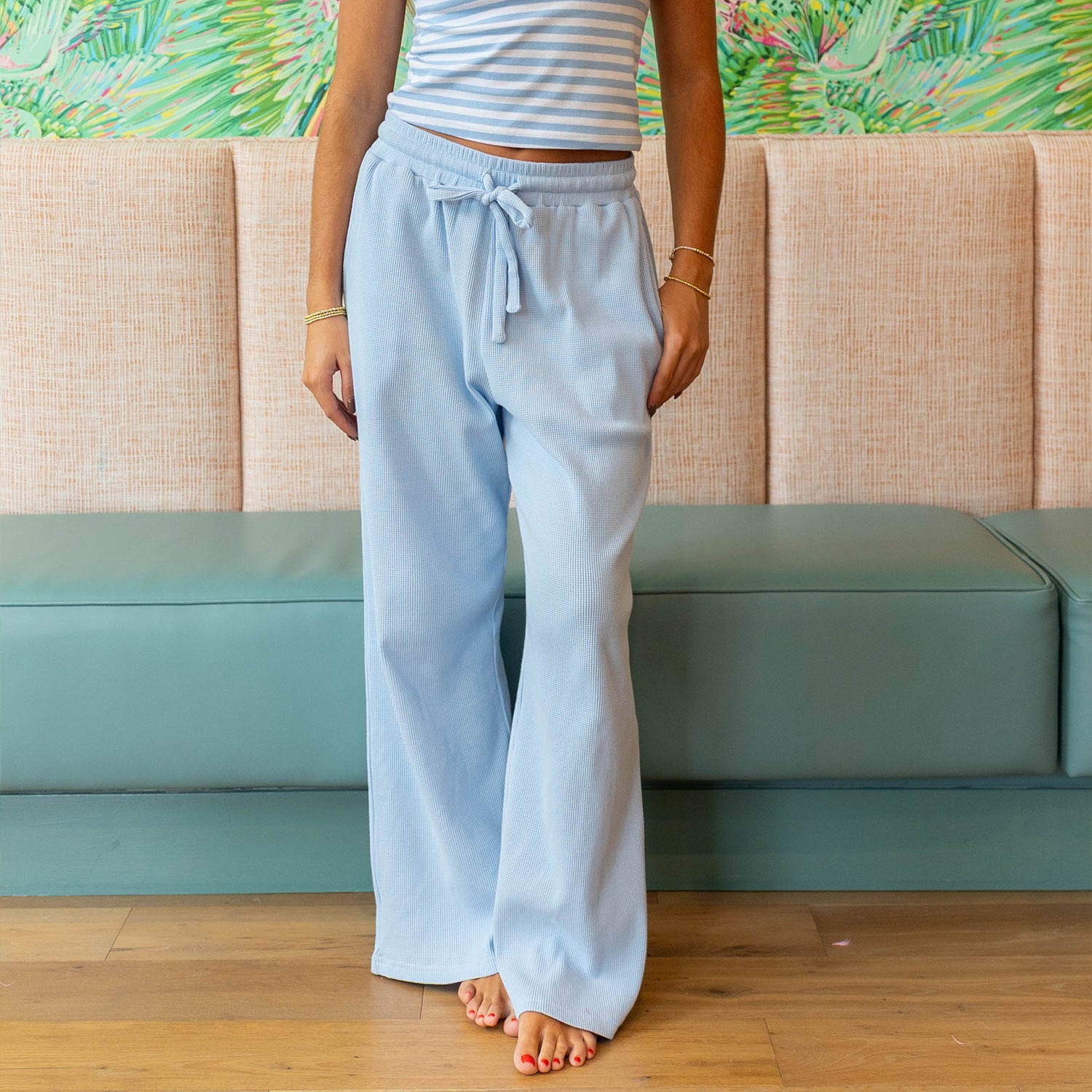 LM-WAFFLE PANT-LIGHT BLUE