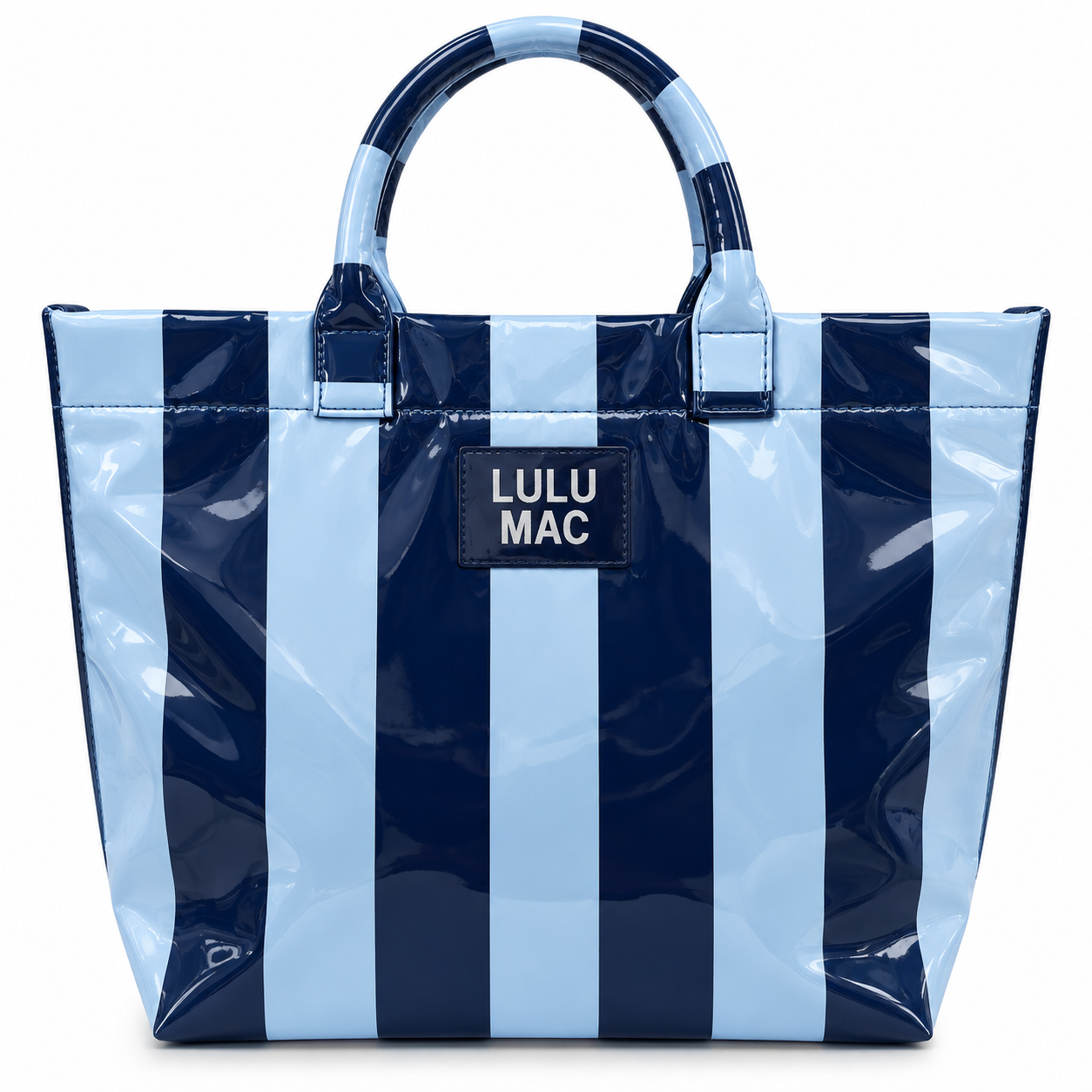 LM-BG-1003 TOTE BAG LT BLUE/NAVY STRIPE