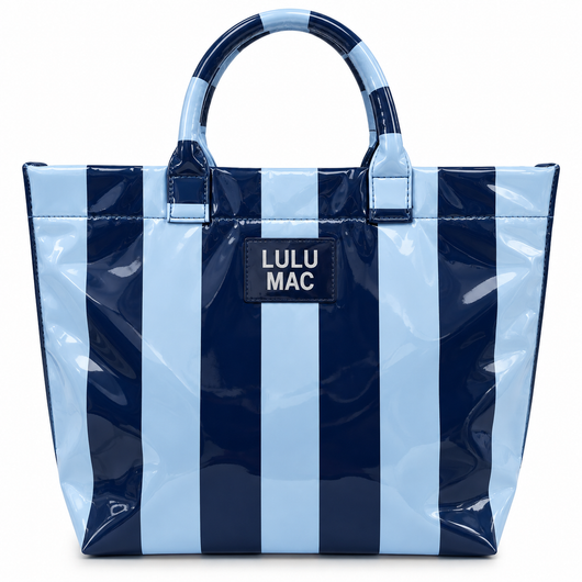 LM-BG-1003 TOTE BAG LT BLUE/NAVY STRIPE