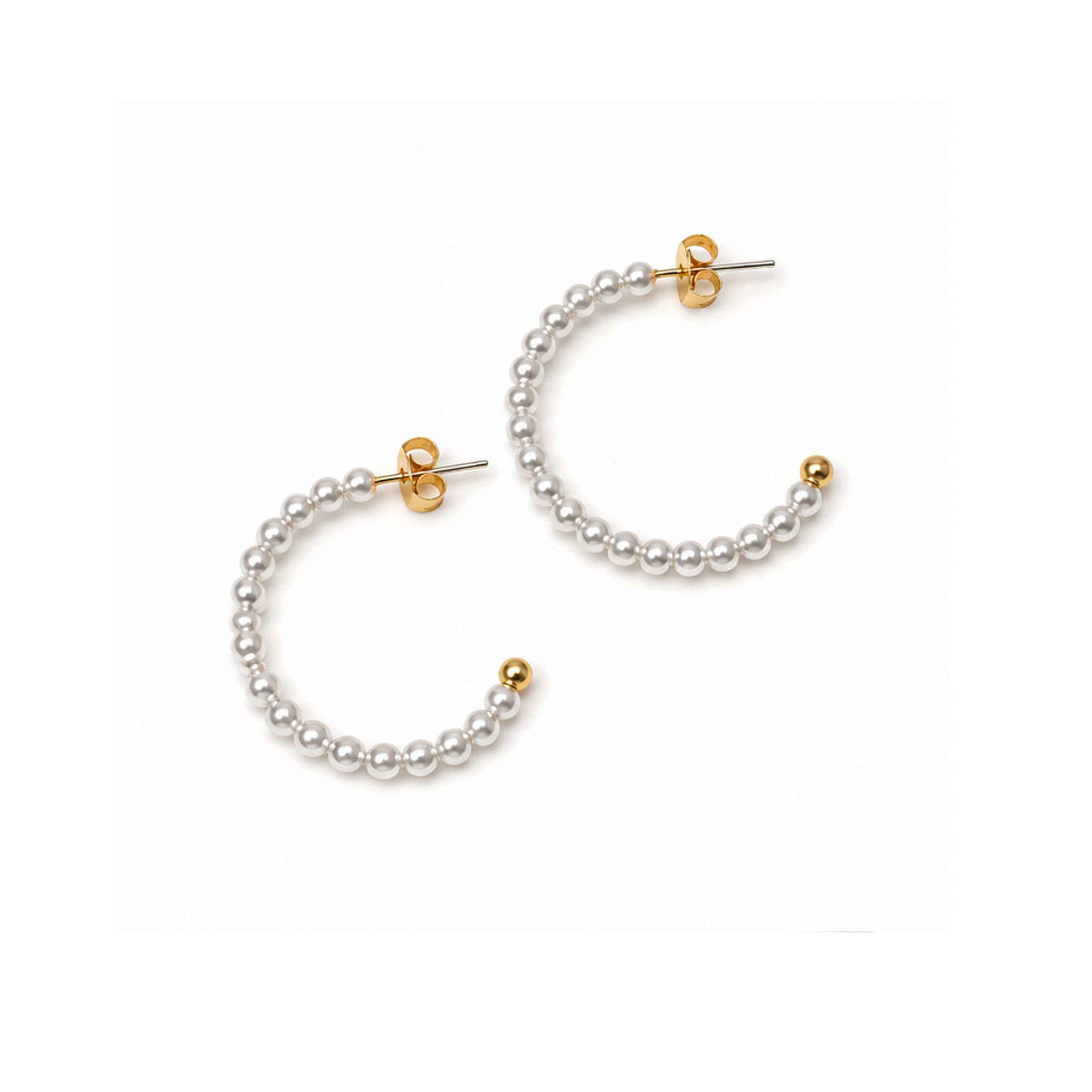 ER-HP-1000 PEARL HOOP EARRINGS
