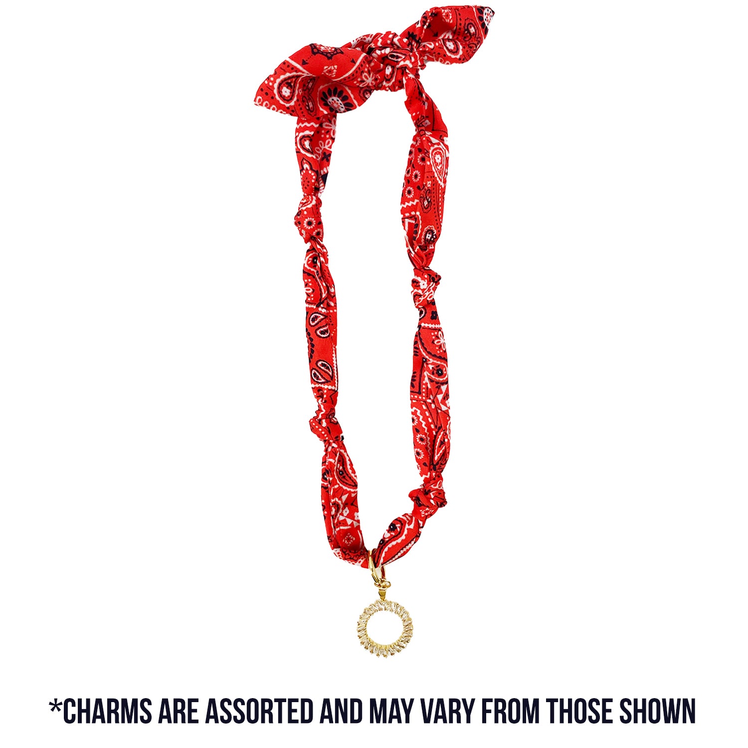 TW-1019 SCARF NECKLACE WITH CHARM