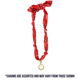 TW-1019 SCARF NECKLACE WITH CHARM