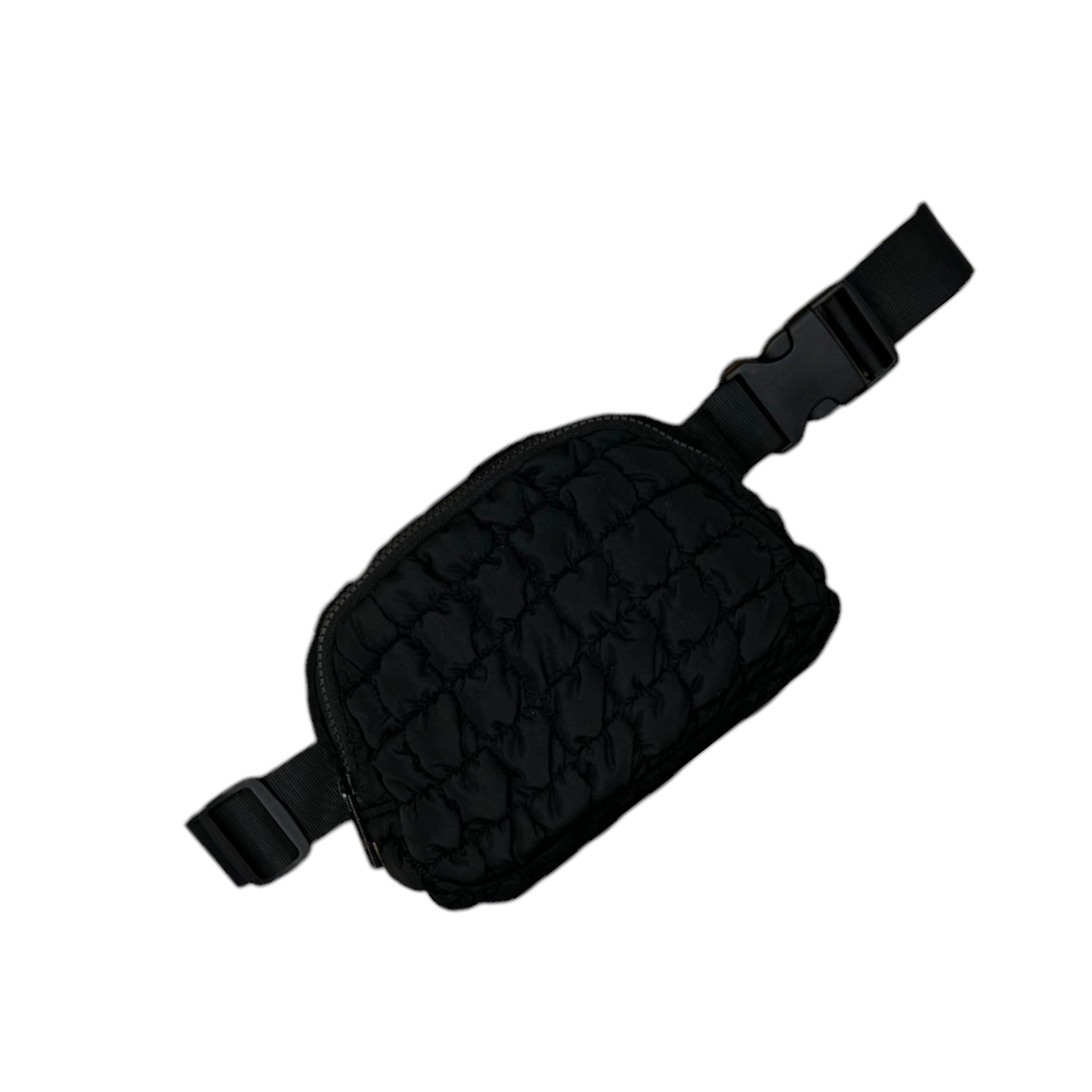 GZ-1511 Puffer Quilted Belt Bag Black