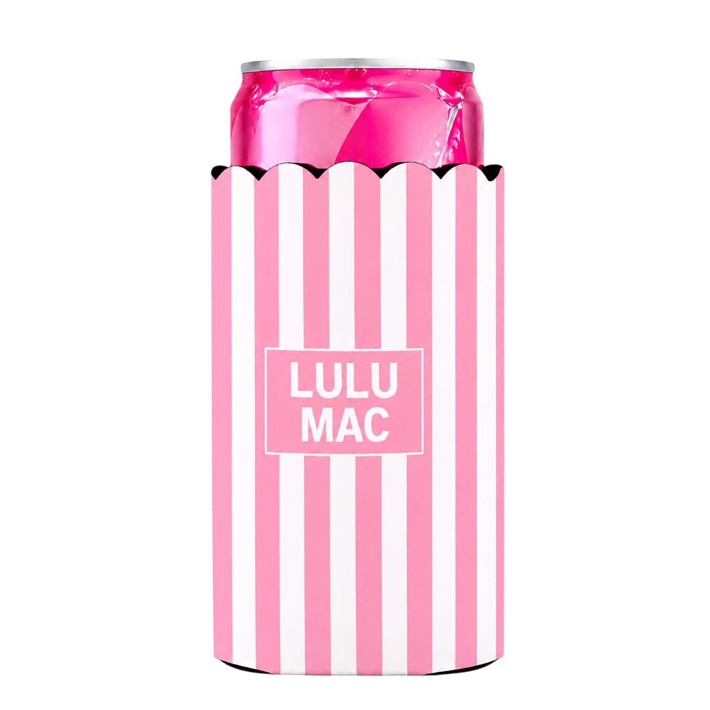 LM-SKZ-1005 Slim Can Koozie Light Pink Stripe