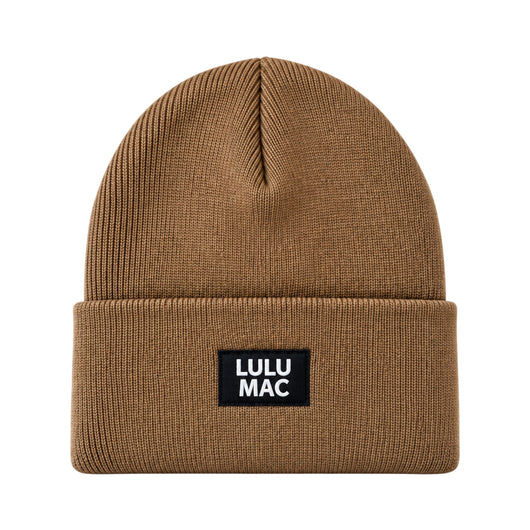 LM-BN-1005 LULU MAC PATCH BEANIE BROWN