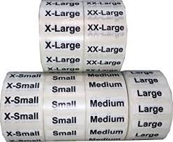 Size Labels (GGO Retail Stores ONLY!) – Girlie Girl Wholesale
