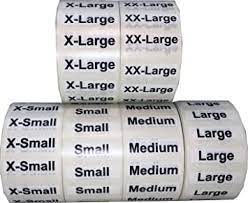 Size Labels (GGO Retail Stores ONLY!)