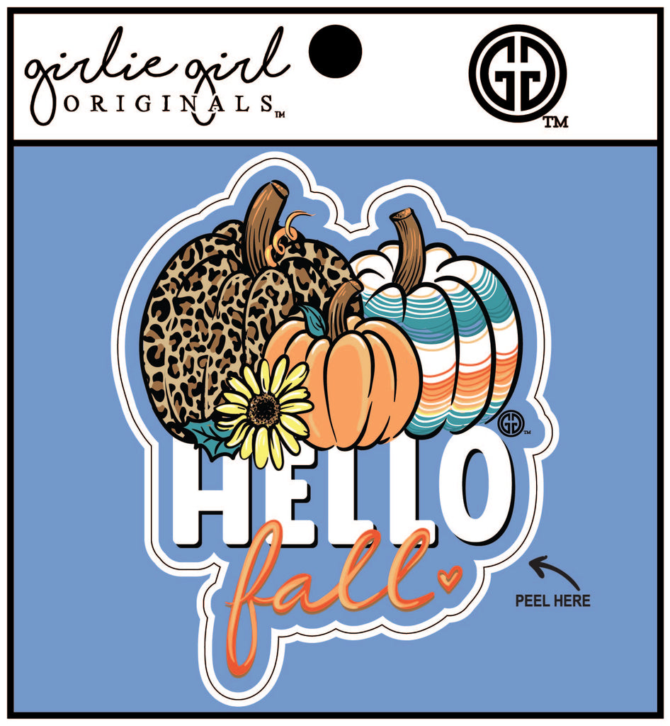 Hello Fall Sticker Gif Decal/Sticker 2436 Hello Fall – Girlie Girl Wholesale