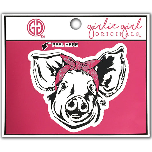 Decal/Sticker Paisley Bandana Pig 1827