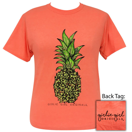 Leopard Pineapple-Retro Heather Coral SS-2002