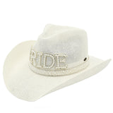 CBC-02 Cowgirl Hat Bride White Clear