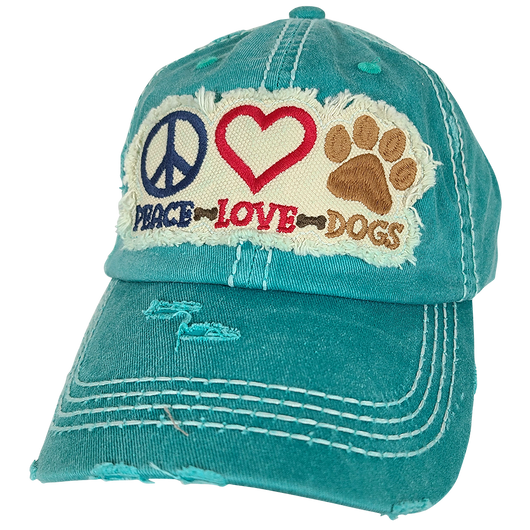 KBV-1405 Peace Love Dogs Turquoise