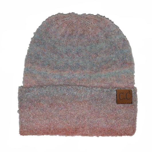 HAT-2082 Multi Ombre Mohair Beanie Dry Pastel Mix