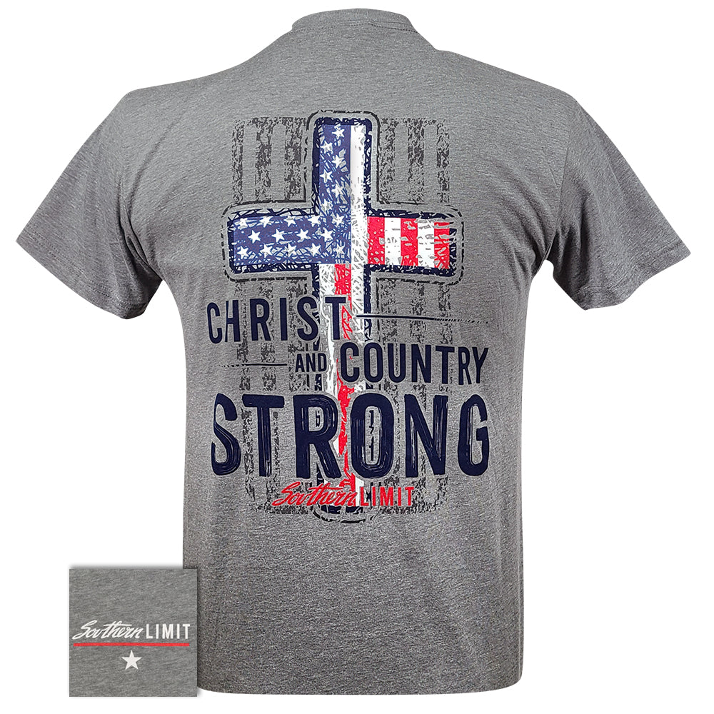Southern Limit Christ Strong - Dark Heather SS-95