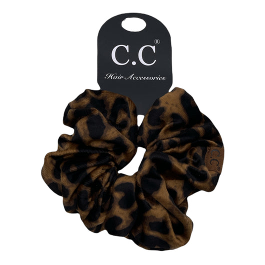 SCR-02 LEOPARD CAMEL SCRUNCHIE