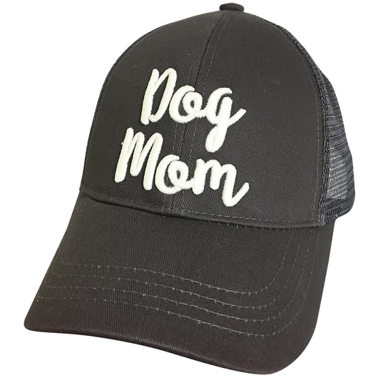 BT-10 Dog Mom Dark Grey 3D Magic Thread Pony Caps