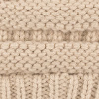 MB-847-KID Beige Messy Bun Beanie