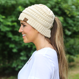 CCB-1 C.C Criss Cross Beanie Almond Oil