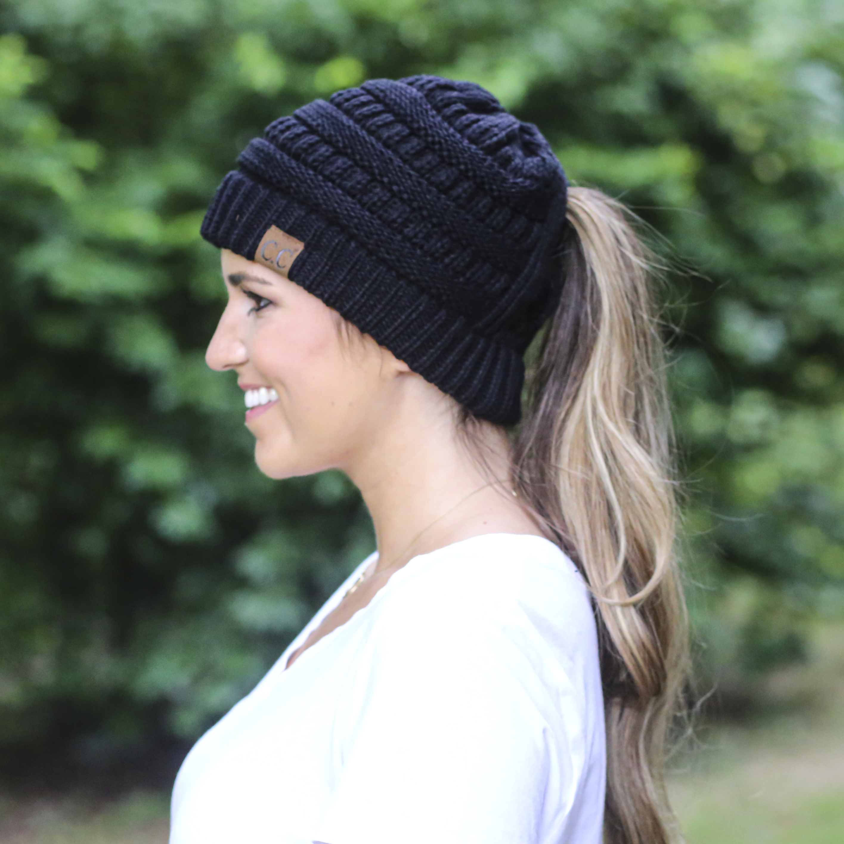 CCB-1 C.C Criss Cross Beanie Black