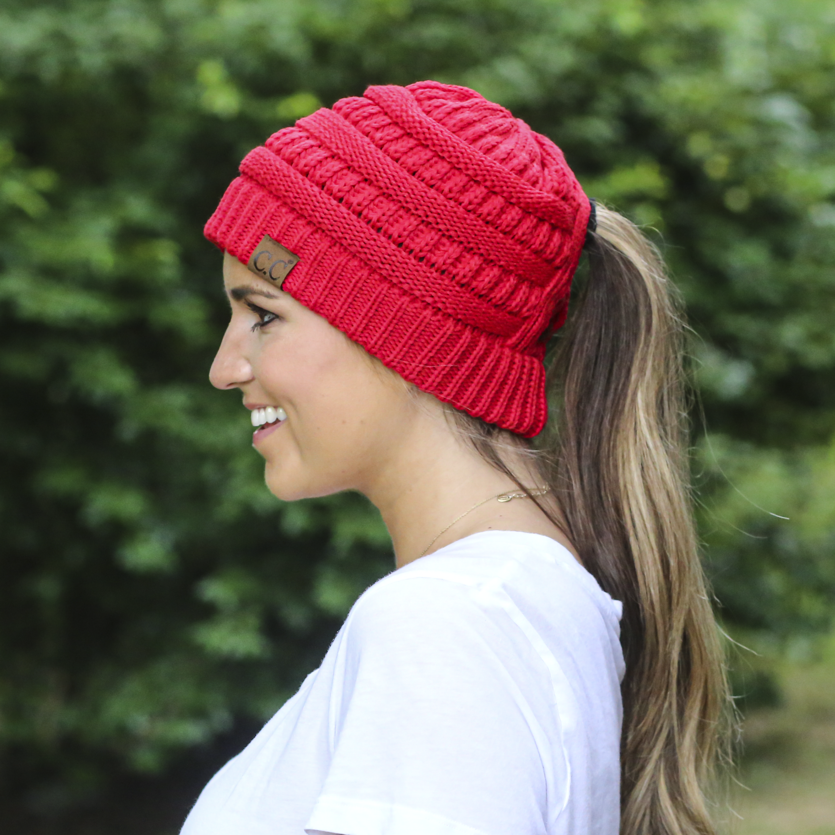 CCB-1 C.C Criss Cross Beanie Red