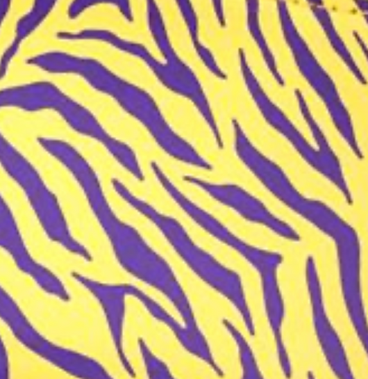 SCT-1031 Purple Gold Tiger Scrunchie