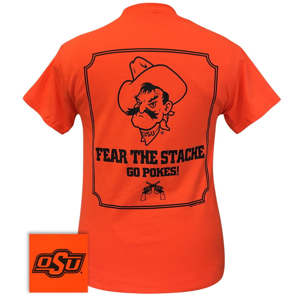 Fear the Stache OSU - 053 Orange Short Sleeve