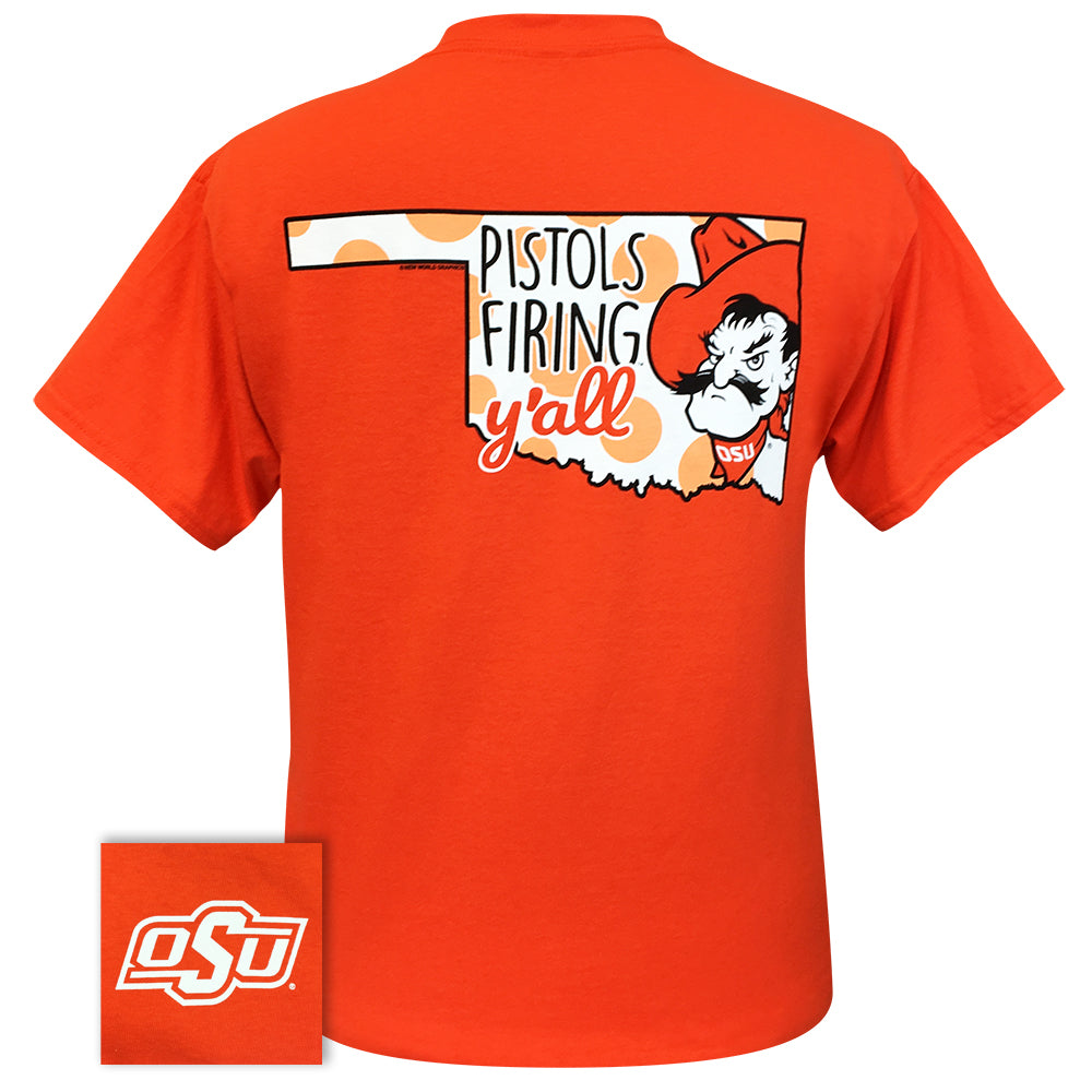 OSU Pistols Firing Yall Orange Short Sleeve