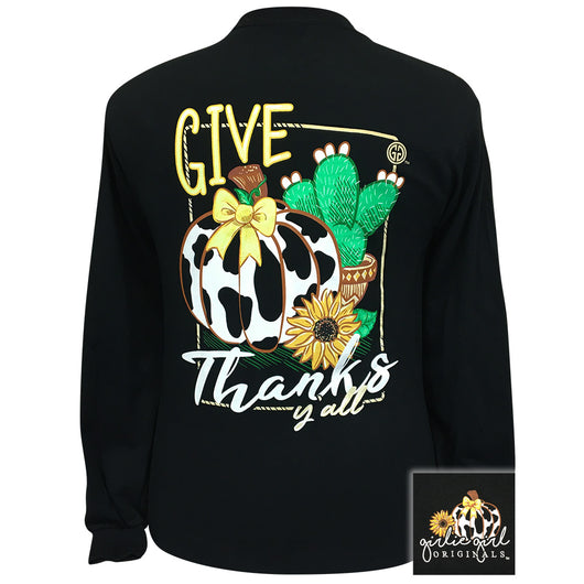 Give Thanks Yall-Black LS-2313