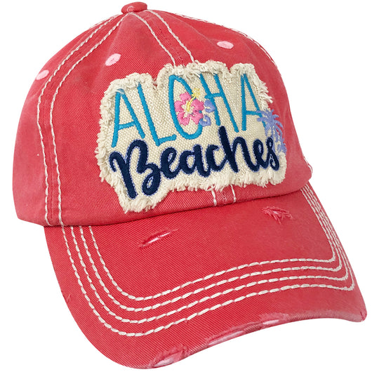 KBV-1199 Aloha Beaches Cap Hot Pink