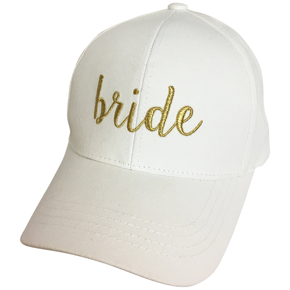 BA-2017 C.C Bride White with Metallic Gold Cap