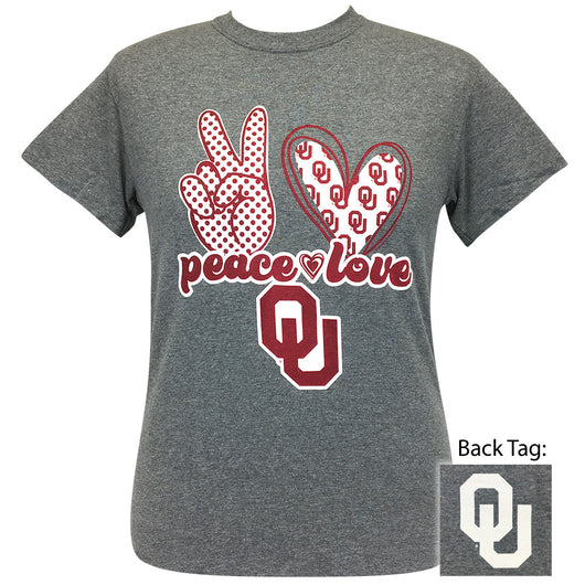 Peace Love OU Graphite Heather SS