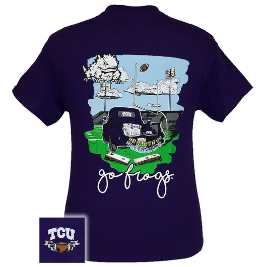 Tailgates and Touchdowns TCU Short Sleeve Purple