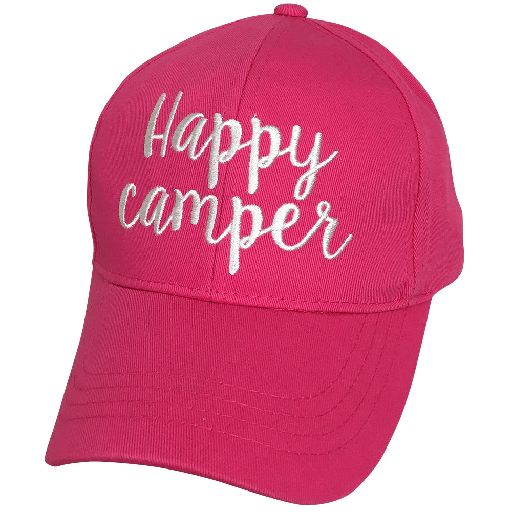 BA-2017 C.C Happy Camper Hot Pink Cap