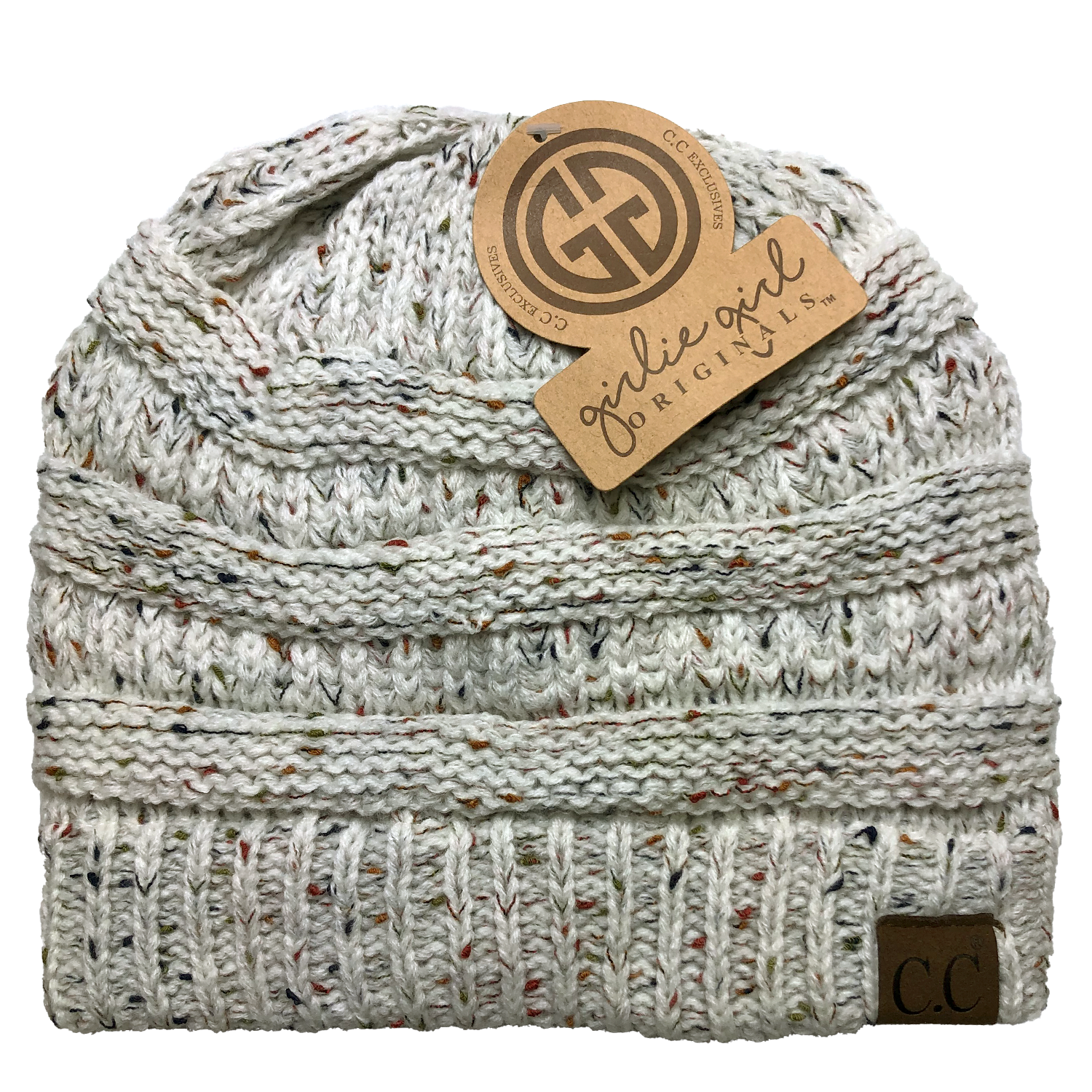 HAT-33 Speckled Beanie Ivory