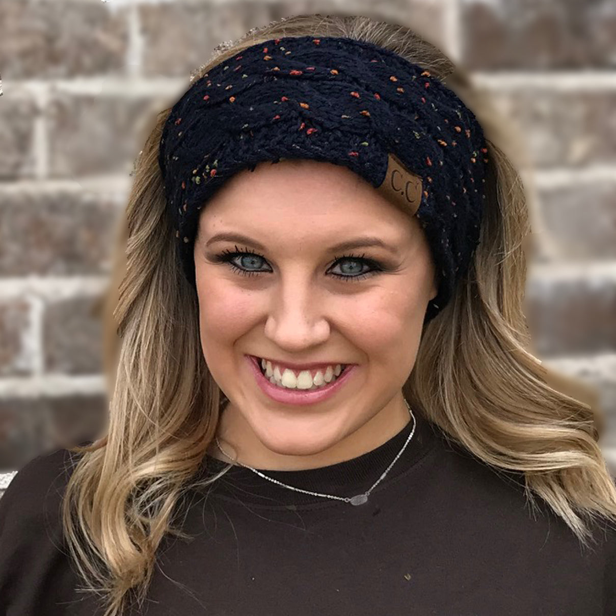 HW-33 NAVY SPECKLED HEADWRAP