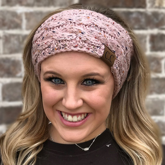 HW-33 INDI PINK SPECKLED HEADWRAP