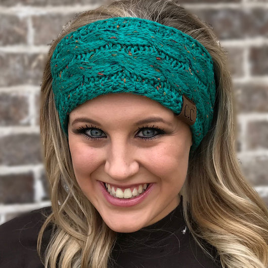 HW-33 SEAGREEN SPECKLED HEADWRAP