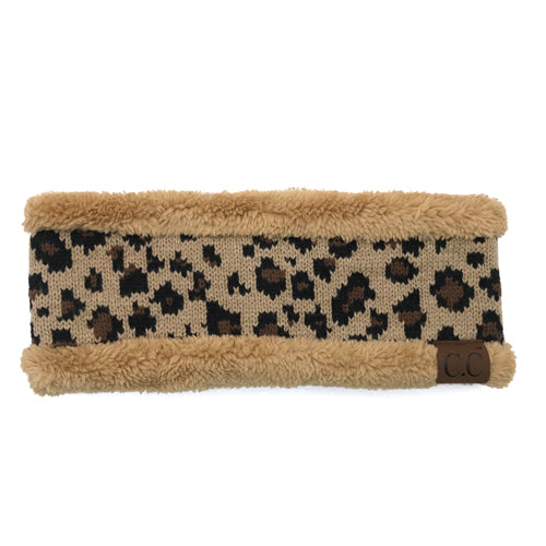 HW-45 LEOPARD HEADWRAP CAMEL