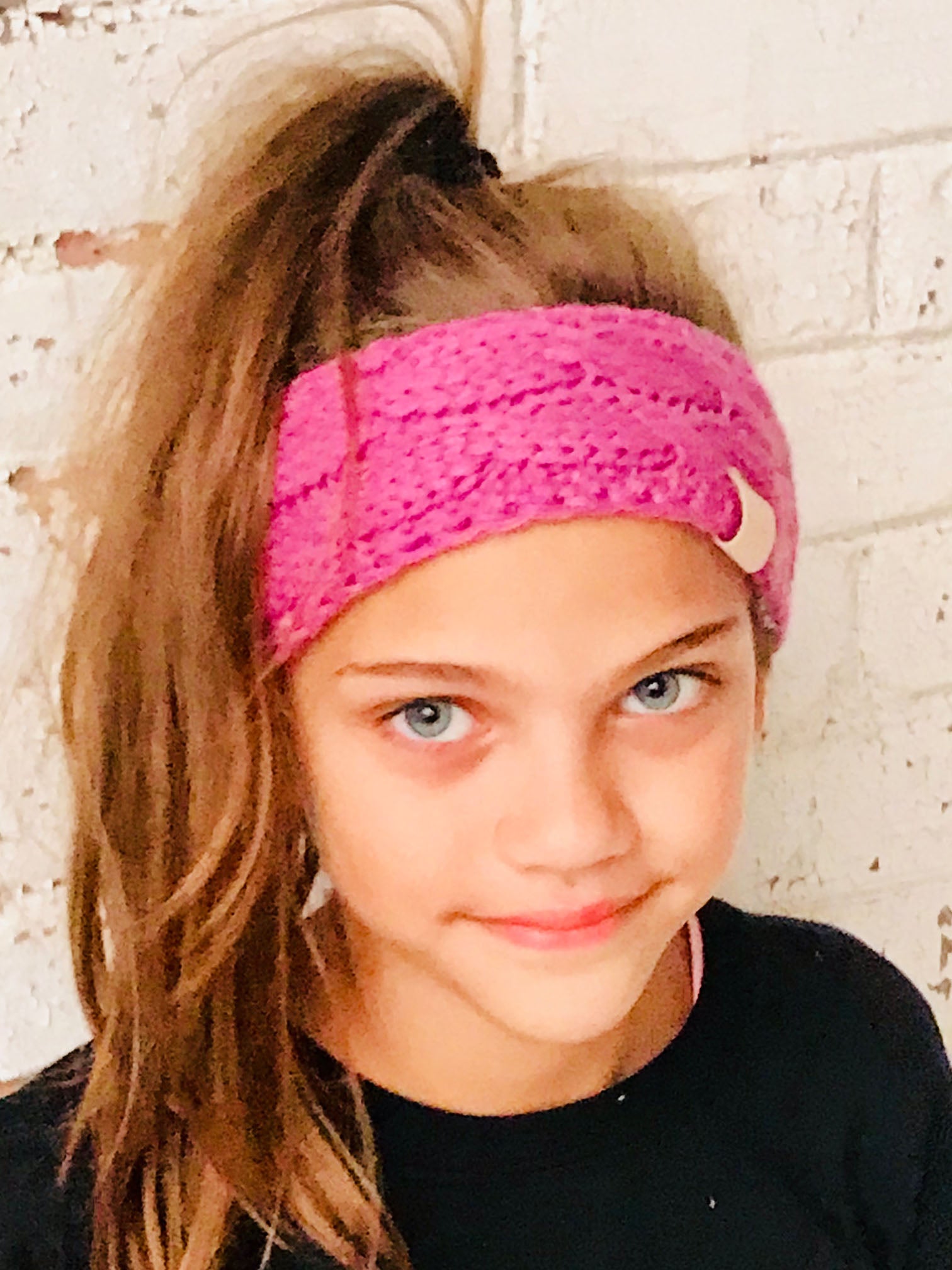 HW-20-KIDS HEADWRAP NEW CANDY PINK