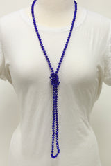 NK-2244 ROYAL 60 hand knotted glass bead necklace