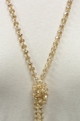 NK-2244 GOLD 60 hand knotted glass bead necklace