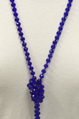NK-2244 ROYAL 60 hand knotted glass bead necklace