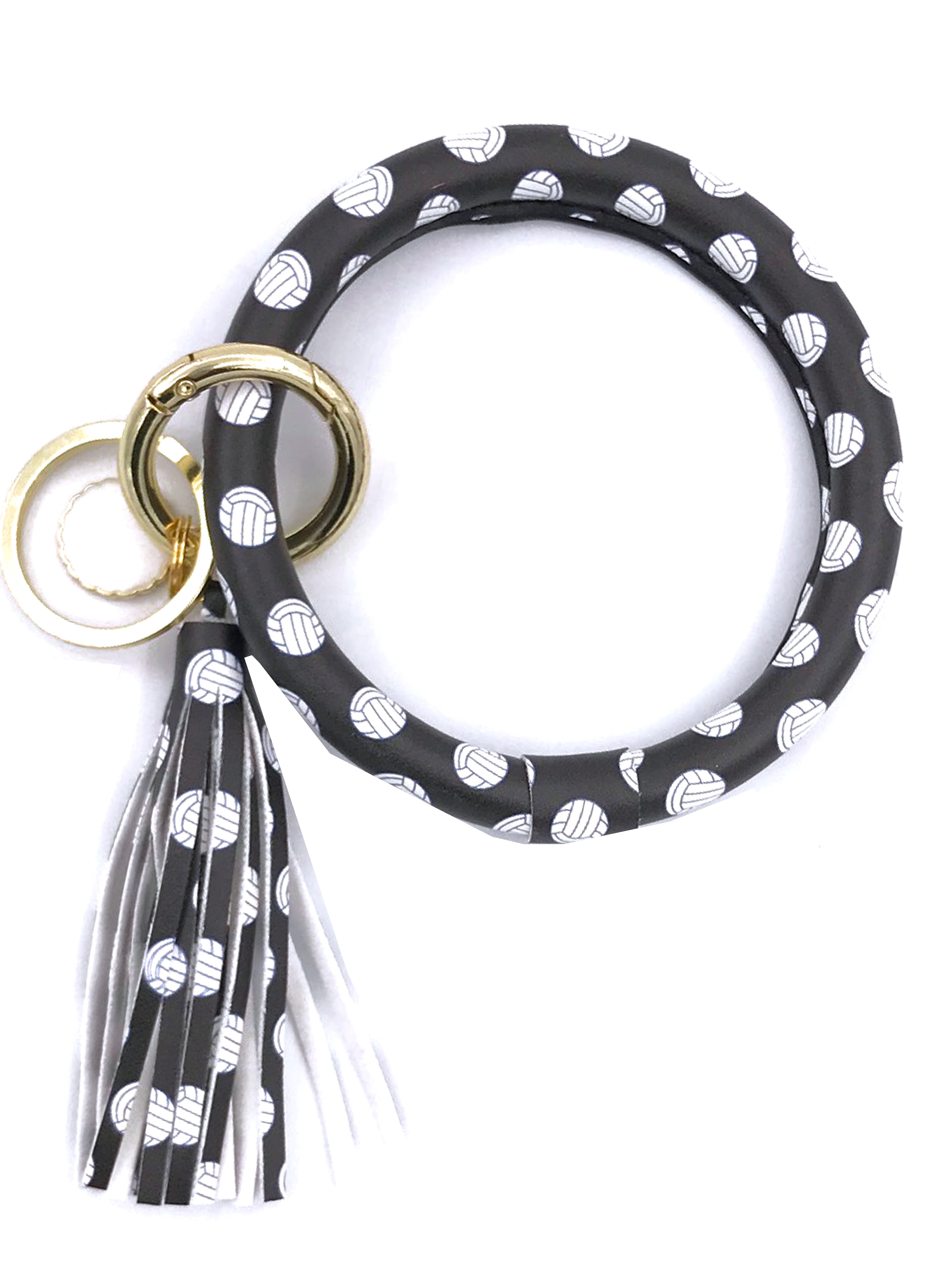 KC-8845 Volleyball Black Wristlet Key Chain
