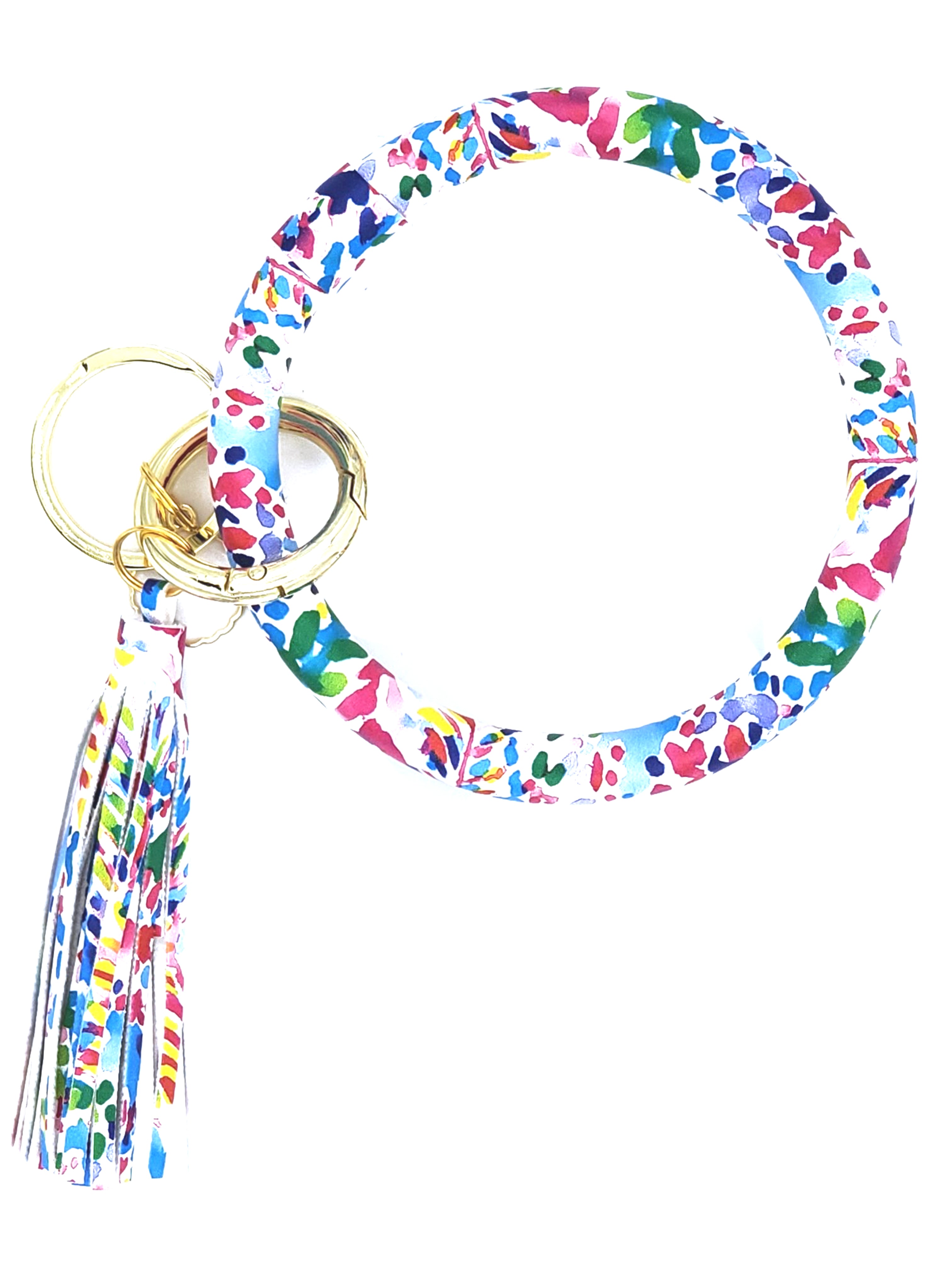 KC-8845 Watercolor Floral Wristlet Key Chain