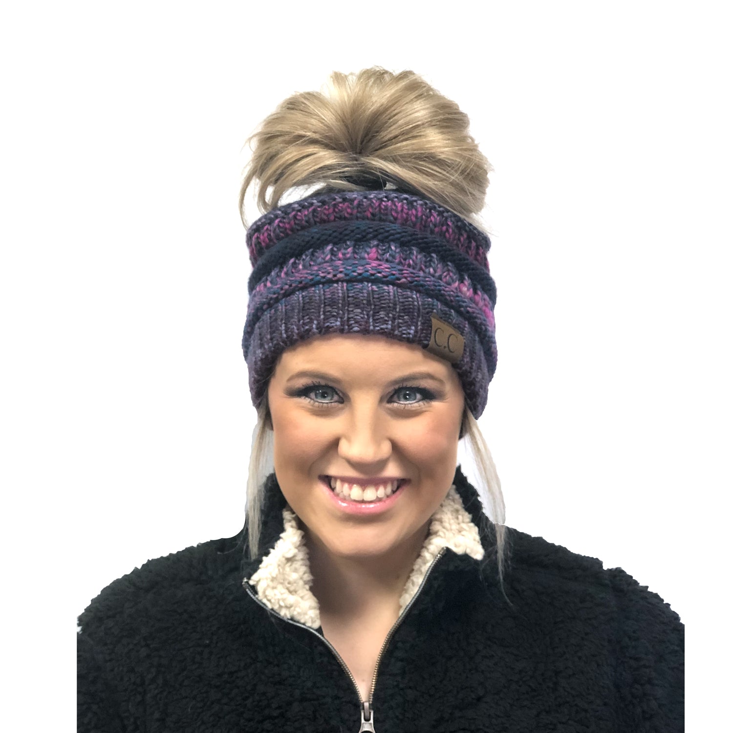 MB-705 BEANIE PURPLE MIX