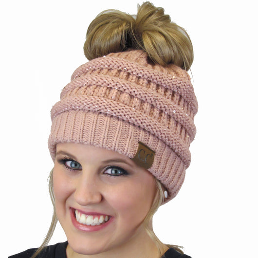 MB-730 SEQUIN BEANIE INDI PINK