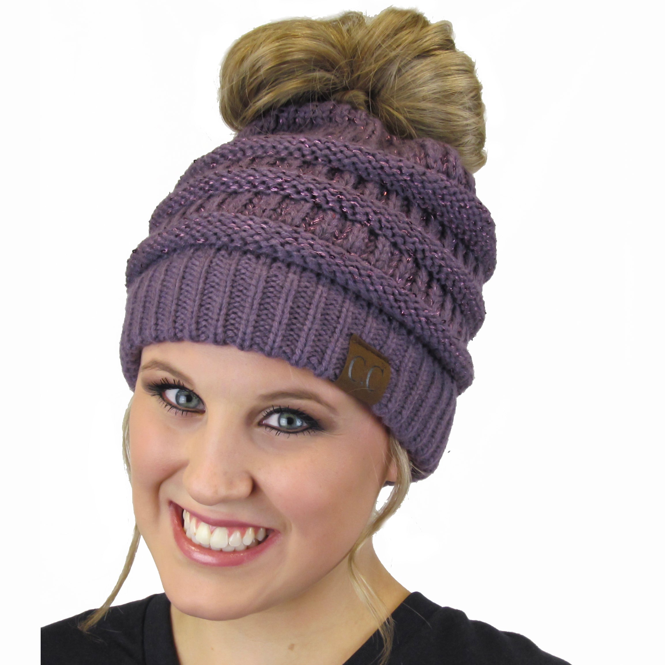 MB-730 SEQUIN BEANIE VIOLET